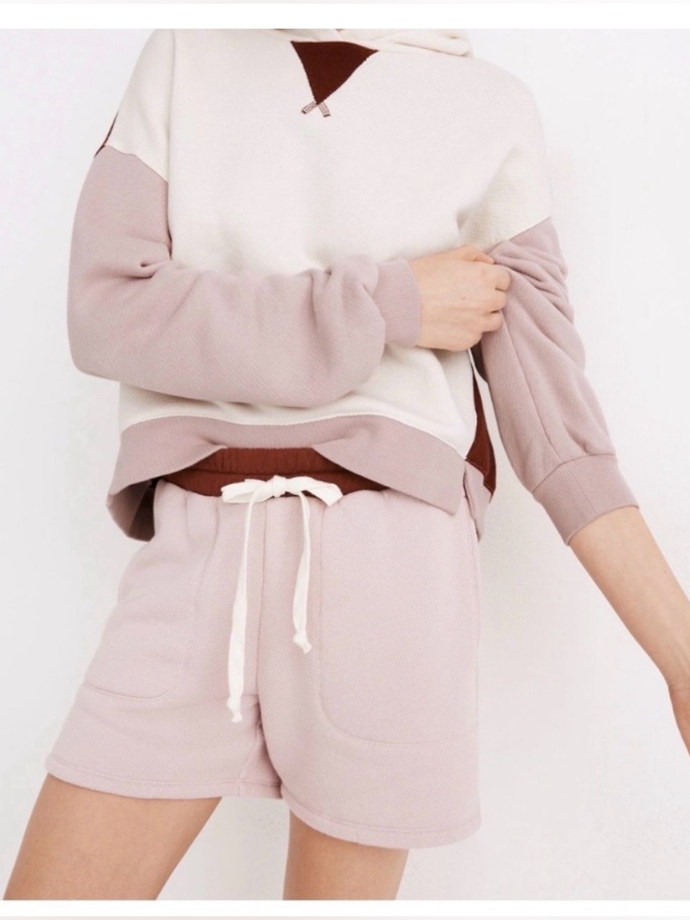 🩷🤎🩷Madewell Sweat Shorts in Washed Rose Pink/Rusty Brown🩷🤎🩷